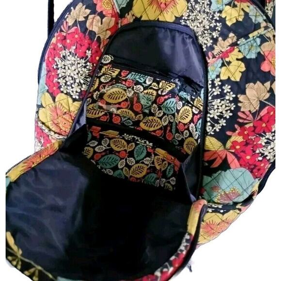 Large Quilted Vera Bradley Laptop Backpack--- Colorful Happy Snails Flor… main image 6